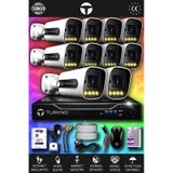 TURKNO 10 Kameralı Navie 10 Dış Kamera Set 2 TB HDD Full HD Renkli Gece Görüşlü Güvenlik Kamerası Sistemi