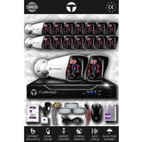 TURKNO 16 Kameralı Karia 16 Dış Kamera Set 100 GB HDD Full HD Gece Görüşlü Güvenlik Kamerası Sistemi