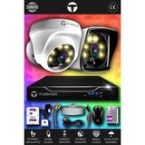 TURKNO 2 Kameralı Karie 1 İç Kamera Set 320 GB HDD Full HD Renkli Gece Görüşlü Güvenlik Kamerası Sistemi