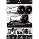 TURKNO 3 Kameralı Galia 3 Dış Kamera Set 100 GB HDD Full HD Gece Görüşlü Güvenlik Kamerası Sistemi