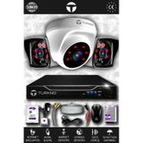 TURKNO 3 Kameralı Karia 1 İç Kamera Set 500 GB HDD Full HD Gece Görüşlü Güvenlik Kamerası Sistemi