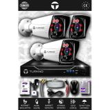TURKNO 3 Kameralı Karia 3 Dış Kamera Set 2 TB HDD Full HD Gece Görüşlü Güvenlik Kamerası Sistemi