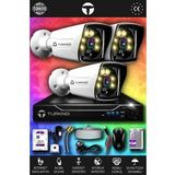 TURKNO 3 Kameralı Karie 3 Dış Kamera Set 100 GB HDD Full HD Renkli Gece Görüşlü Güvenlik Kamerası Sistemi