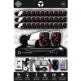TURKNO 32 Kameralı Pania 32 Dış Kamera Set 1 TB HDD Full HD Gece Görüşlü Güvenlik Kamerası Sistemi