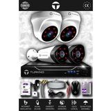 TURKNO 4 Kameralı Galia 1 İç Kamera Set 2 TB HDD Full HD Gece Görüşlü Güvenlik Kamerası Sistemi