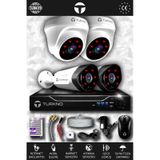 TURKNO 4 Kameralı Galia 2 İç Kamera Set HDD'siz Full HD Gece Görüşlü Güvenlik Kamerası Sistemi