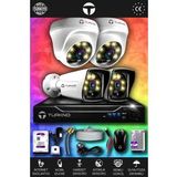 TURKNO 4 Kameralı Karie 2 İç Kamera Set 100 GB HDD Full HD Renkli Gece Görüşlü Güvenlik Kamerası Sistemi