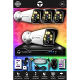 TURKNO 4 Kameralı Karie 4 Dış Kamera Set 2 TB HDD Full HD Renkli Gece Görüşlü Güvenlik Kamerası Sistemi
