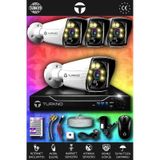 TURKNO 4 Kameralı Karie 4 Dış Kamera Set HDD'siz Full HD Renkli Gece Görüşlü Güvenlik Kamerası Sistemi
