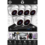 TURKNO 6 Kameralı Domia 6 İç Kamera Set 1 TB HDD Full HD Gece Görüşlü Güvenlik Kamerası Sistemi