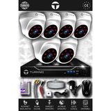 TURKNO 6 Kameralı Domia 6 İç Kamera Set HDD'siz Full HD Gece Görüşlü Güvenlik Kamerası Sistemi