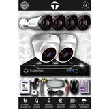 TURKNO 6 Kameralı Galia 2 İç Kamera Set 100 GB HDD Full HD Gece Görüşlü Güvenlik Kamerası Sistemi