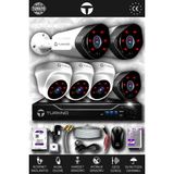 TURKNO 6 Kameralı Galia 3 İç Kamera Set 2 TB HDD Full HD Gece Görüşlü Güvenlik Kamerası Sistemi