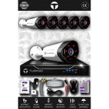 TURKNO 6 Kameralı Galia 6 Dış Kamera Set 100 GB HDD Full HD Gece Görüşlü Güvenlik Kamerası Sistemi