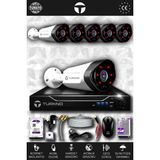 TURKNO 6 Kameralı Galia 6 Dış Kamera Set 2 TB HDD Full HD Gece Görüşlü Güvenlik Kamerası Sistemi