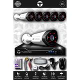 TURKNO 6 Kameralı Galia 6 Dış Kamera Set HDD'siz Full HD Gece Görüşlü Güvenlik Kamerası Sistemi
