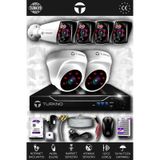 TURKNO 6 Kameralı Karia 2 İç Kamera Set 2 TB HDD Full HD Gece Görüşlü Güvenlik Kamerası Sistemi