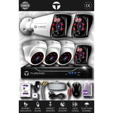 TURKNO 6 Kameralı Karia 3 İç Kamera Set 100 GB HDD Full HD Gece Görüşlü Güvenlik Kamerası Sistemi