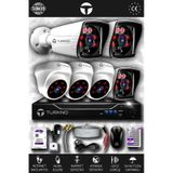 TURKNO 6 Kameralı Karia 3 İç Kamera Set 2 TB HDD Full HD Gece Görüşlü Güvenlik Kamerası Sistemi