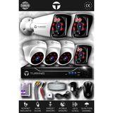 TURKNO 6 Kameralı Karia 3 İç Kamera Set HDD'siz Full HD Gece Görüşlü Güvenlik Kamerası Sistemi