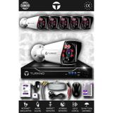 TURKNO 6 Kameralı Karia 6 Dış Kamera Set 250 GB HDD Full HD Gece Görüşlü Güvenlik Kamerası Sistemi