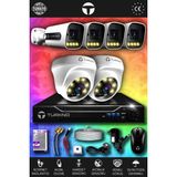 TURKNO 6 Kameralı Navie 2 İç Kamera Set HDD'siz Full HD Renkli Gece Görüşlü Güvenlik Kamerası Sistemi