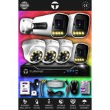 TURKNO 6 Kameralı Navie 3 İç Kamera Set 2 TB HDD Full HD Renkli Gece Görüşlü Güvenlik Kamerası Sistemi