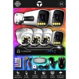 TURKNO 6 Kameralı Navie 3 İç Kamera Set HDD'siz Full HD Renkli Gece Görüşlü Güvenlik Kamerası Sistemi