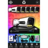 TURKNO 6 Kameralı Navie 6 Dış Kamera Set 1 TB HDD Full HD Renkli Gece Görüşlü Güvenlik Kamerası Sistemi