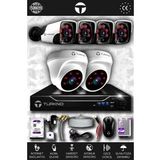 TURKNO 6 Kameralı Pania 2 İç Kamera Set 1 TB HDD Full HD Gece Görüşlü Güvenlik Kamerası Sistemi