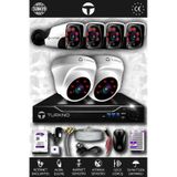TURKNO 6 Kameralı Pania 2 İç Kamera Set 2 TB HDD Full HD Gece Görüşlü Güvenlik Kamerası Sistemi