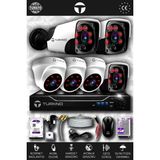 TURKNO 6 Kameralı Pania 3 İç Kamera Set 100 GB HDD Full HD Gece Görüşlü Güvenlik Kamerası Sistemi