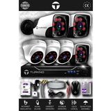 TURKNO 6 Kameralı Pania 3 İç Kamera Set 320 GB HDD Full HD Gece Görüşlü Güvenlik Kamerası Sistemi