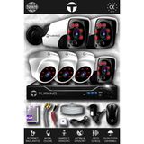 TURKNO 6 Kameralı Pania 3 İç Kamera Set HDD'siz Full HD Gece Görüşlü Güvenlik Kamerası Sistemi