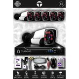TURKNO 6 Kameralı Pania 6 Dış Kamera Set 320 GB HDD Full HD Gece Görüşlü Güvenlik Kamerası Sistemi