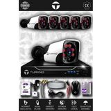 TURKNO 6 Kameralı Pania 6 Dış Kamera Set 500 GB HDD Full HD Gece Görüşlü Güvenlik Kamerası Sistemi