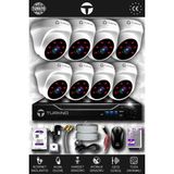 TURKNO 8 Kameralı Domia 8 İç Kamera Set 1 TB HDD Full HD Gece Görüşlü Güvenlik Kamerası Sistemi