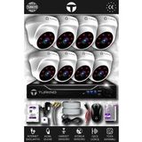 TURKNO 8 Kameralı Domia 8 İç Kamera Set 2 TB HDD Full HD Gece Görüşlü Güvenlik Kamerası Sistemi