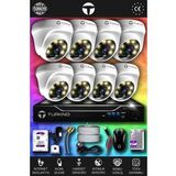 TURKNO 8 Kameralı Domie 8 İç Kamera Set 320 GB HDD Full HD Renkli Gece Görüşlü Güvenlik Kamerası Sistemi