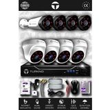 TURKNO 8 Kameralı Galia 4 İç Kamera Set 250 GB HDD Full HD Gece Görüşlü Güvenlik Kamerası Sistemi