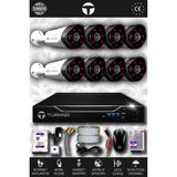TURKNO 8 Kameralı Galia 8 Dış Kamera Set 1 TB HDD Full HD Gece Görüşlü Güvenlik Kamerası Sistemi