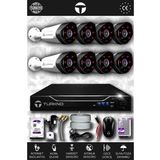 TURKNO 8 Kameralı Galia 8 Dış Kamera Set 250 GB HDD Full HD Gece Görüşlü Güvenlik Kamerası Sistemi