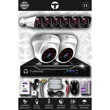 TURKNO 8 Kameralı Karia 2 İç Kamera Set 1 TB HDD Full HD Gece Görüşlü Güvenlik Kamerası Sistemi