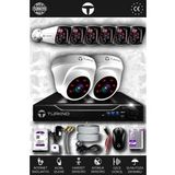 TURKNO 8 Kameralı Karia 2 İç Kamera Set 100 GB HDD Full HD Gece Görüşlü Güvenlik Kamerası Sistemi
