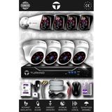 TURKNO 8 Kameralı Karia 4 İç Kamera Set 2 TB HDD Full HD Gece Görüşlü Güvenlik Kamerası Sistemi
