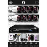 TURKNO 8 Kameralı Karia 8 Dış Kamera Set 100 GB HDD Full HD Gece Görüşlü Güvenlik Kamerası Sistemi