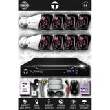 TURKNO 8 Kameralı Karia 8 Dış Kamera Set 500 GB HDD Full HD Gece Görüşlü Güvenlik Kamerası Sistemi