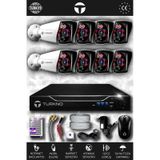 TURKNO 8 Kameralı Karia 8 Dış Kamera Set HDD'siz Full HD Gece Görüşlü Güvenlik Kamerası Sistemi