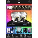 TURKNO 8 Kameralı Karie 2 İç Kamera Set 2 TB HDD Full HD Renkli Gece Görüşlü Güvenlik Kamerası Sistemi