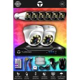 TURKNO 8 Kameralı Karie 2 İç Kamera Set HDD'siz Full HD Renkli Gece Görüşlü Güvenlik Kamerası Sistemi
